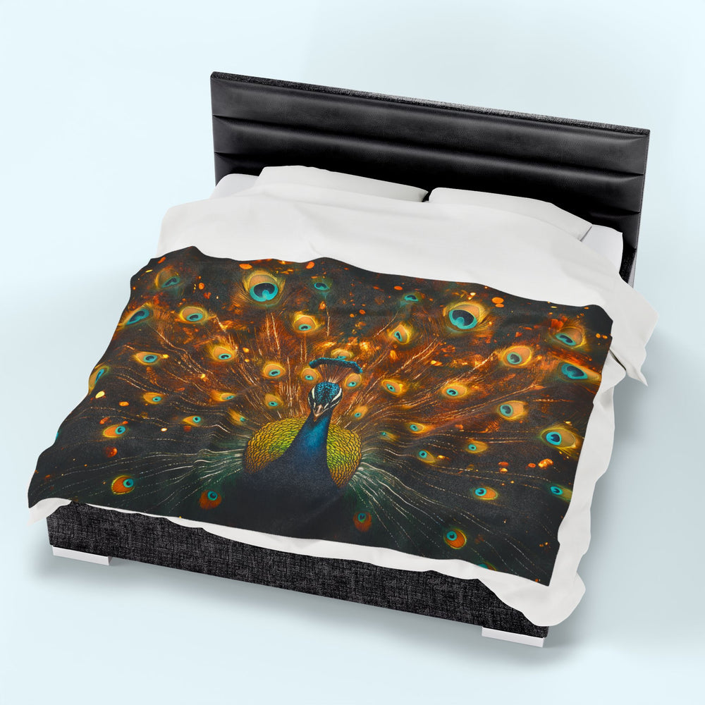Neon Plumage - Velveteen Plush Blanket