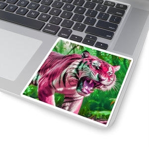 Strawberry Bengal - Vinyl Square Sticker