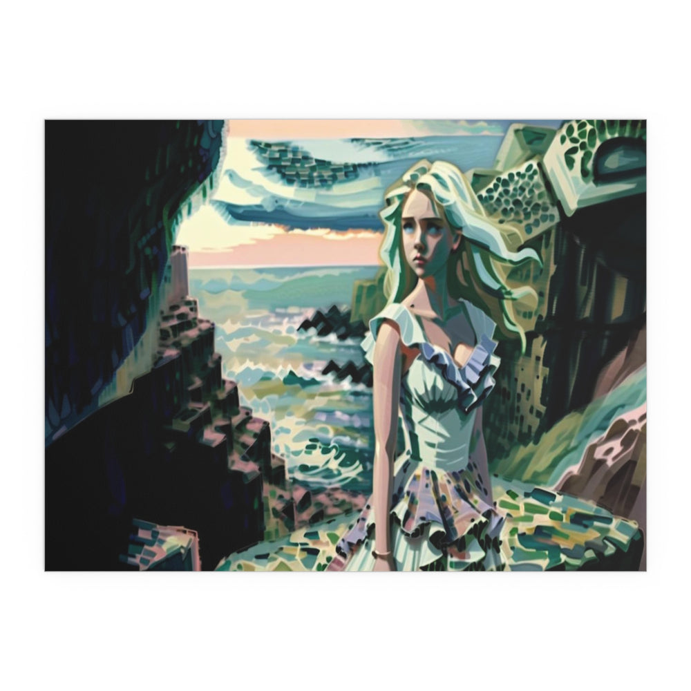 Cliff Over The Sea - Silk Poster