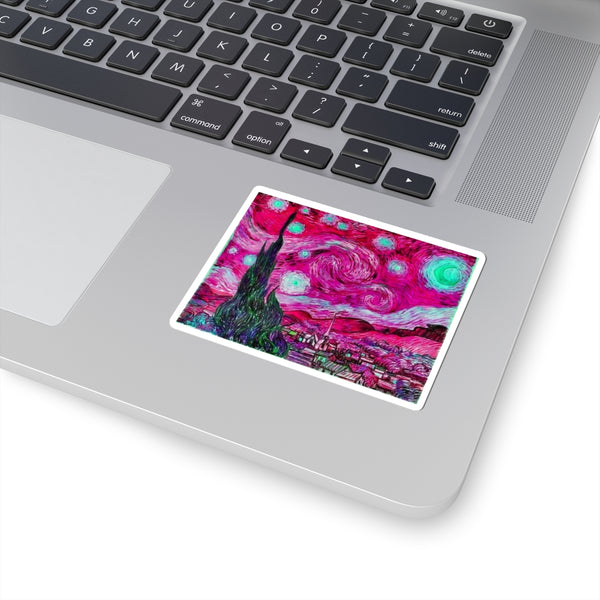 Star Night Fuchsia - Vinyl Rectangle Sticker