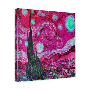 Star Night Fuchsia - Canvas Poster