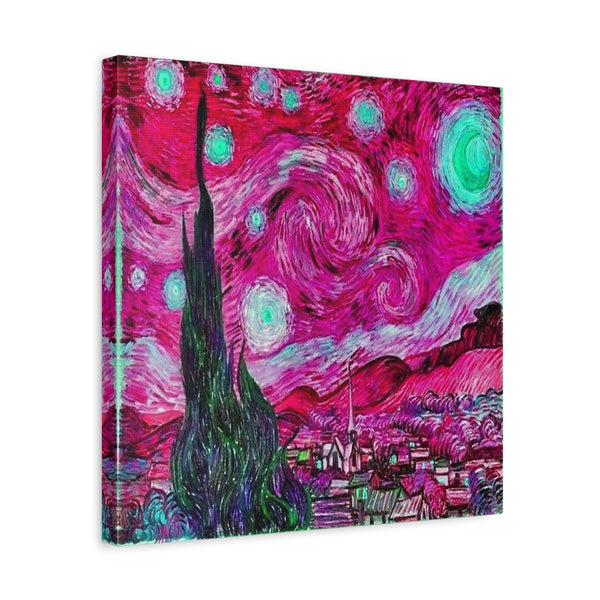 Star Night Fuchsia - Canvas Poster