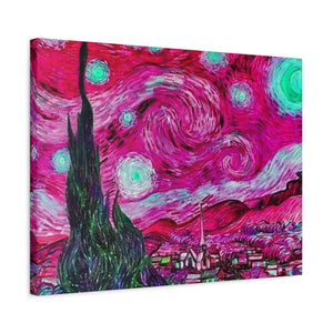 Star Night Fuchsia - Canvas Poster