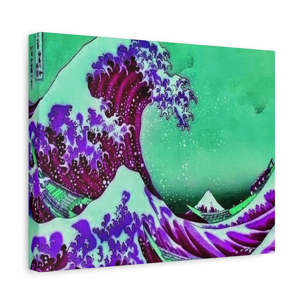 Purple Great Wave - Canvas Poster