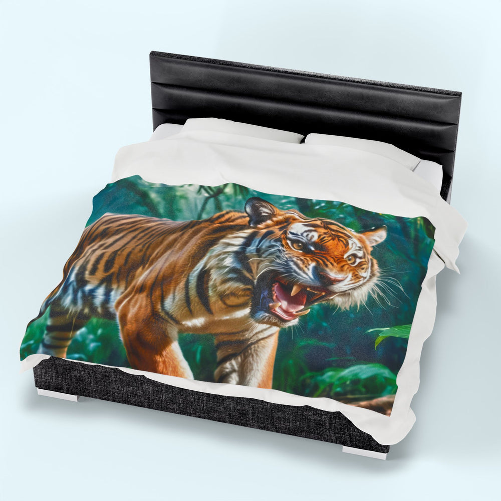Orange Bengal - Velveteen Plush Blanket