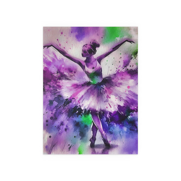 Polychrome Ballet Purple - Silk Poster