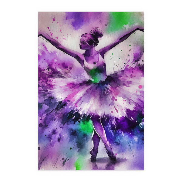 Polychrome Ballet Purple - Silk Poster