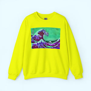 Purple Great Wave - Crewneck