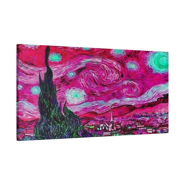 Star Night Fuchsia - Canvas Poster