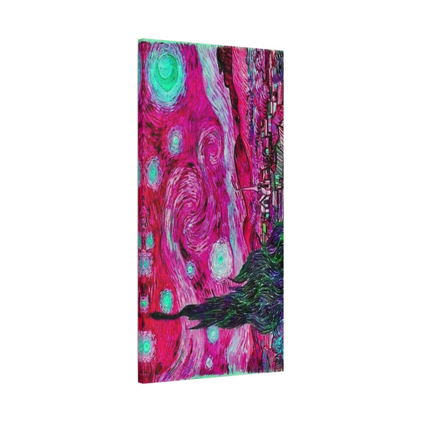 Star Night Fuchsia - Canvas Poster