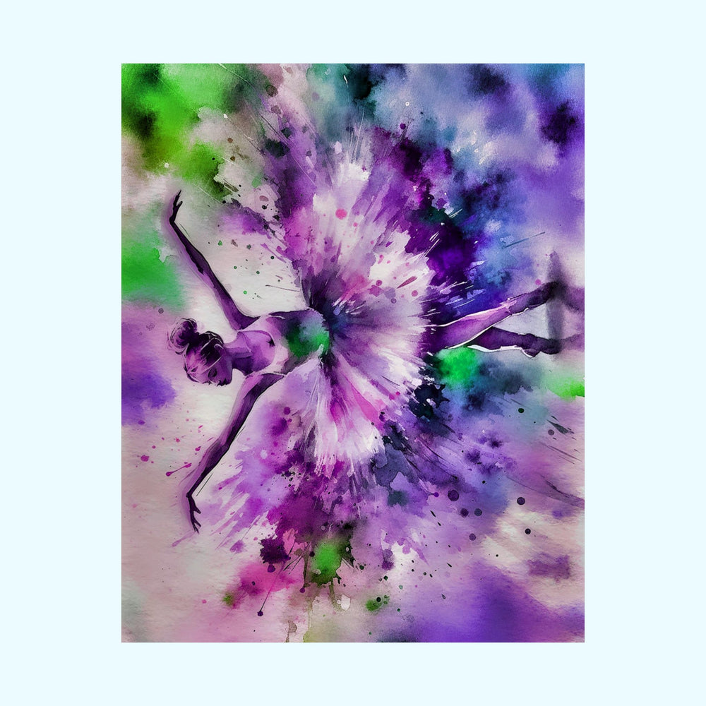 Polychrome Ballet Purple - Matte Poster