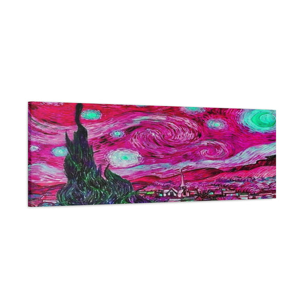 Star Night Fuchsia - Canvas Poster