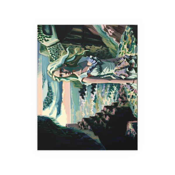 Cliff Over The Sea - Silk Poster