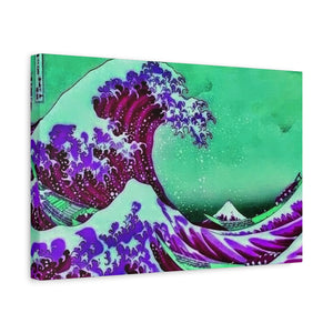 Purple Great Wave - Canvas Poster