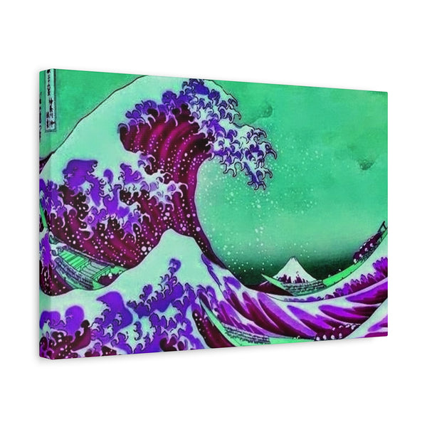 Purple Great Wave - Canvas Poster