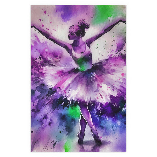 Polychrome Ballet Purple - Silk Poster