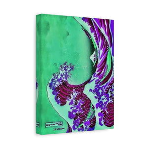 Purple Great Wave - Canvas Poster