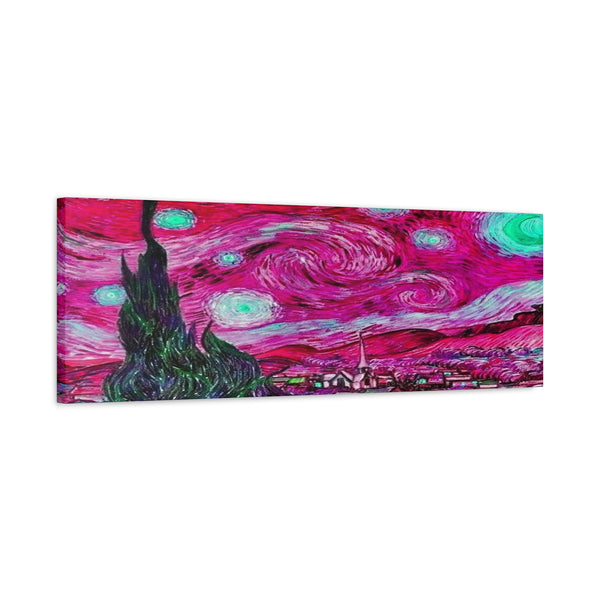 Star Night Fuchsia - Canvas Poster