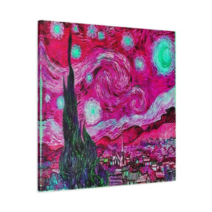 Star Night Fuchsia - Canvas Poster