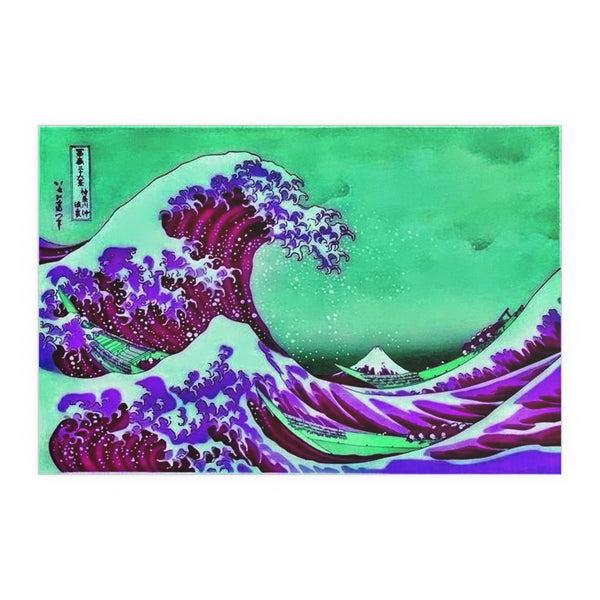 Purple Great Wave - Silk Poster
