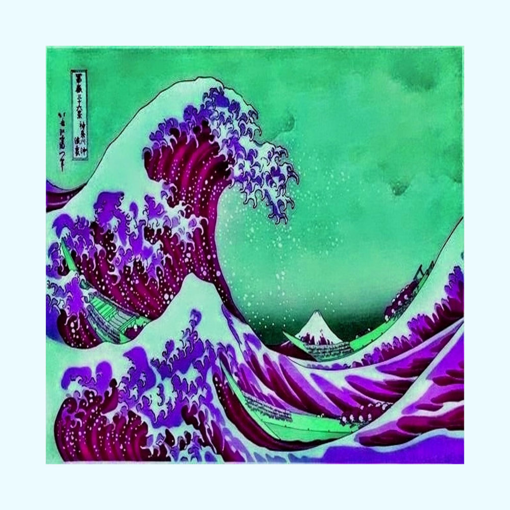Purple Great Wave - Matte Poster