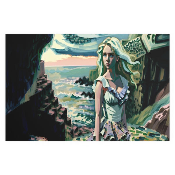 Cliff Over The Sea - Silk Poster