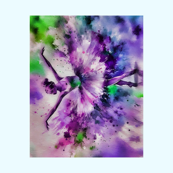 Polychrome Ballet Purple - Matte Poster