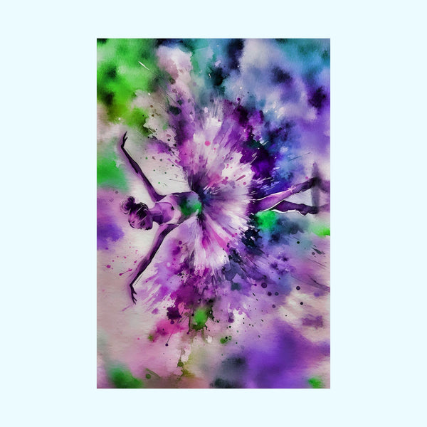 Polychrome Ballet Purple - Matte Poster