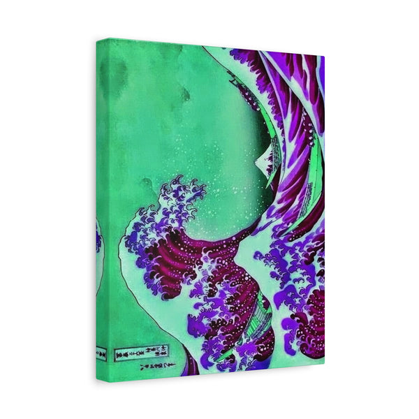 Purple Great Wave - Canvas Poster