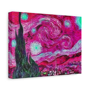 Star Night Fuchsia - Canvas Poster