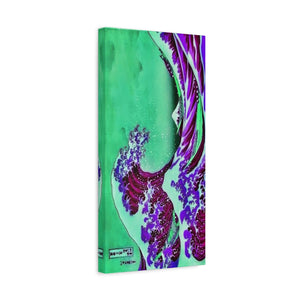 Purple Great Wave - Canvas Poster