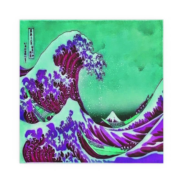 Purple Great Wave - Silk Poster