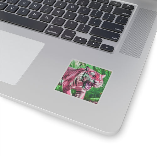 Strawberry Bengal - Vinyl Square Sticker