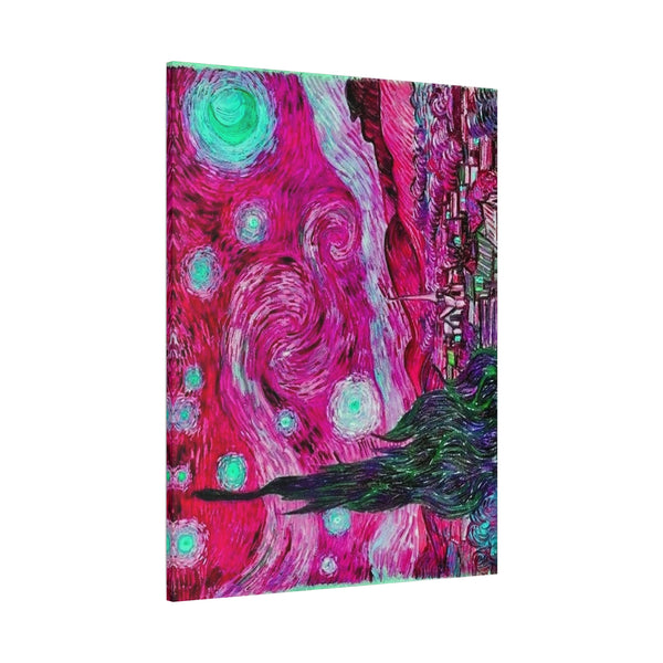 Star Night Fuchsia - Canvas Poster