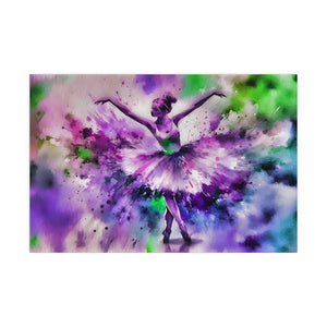 Polychrome Ballet Purple - Silk Poster