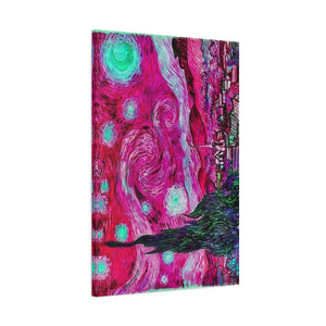 Star Night Fuchsia - Canvas Poster