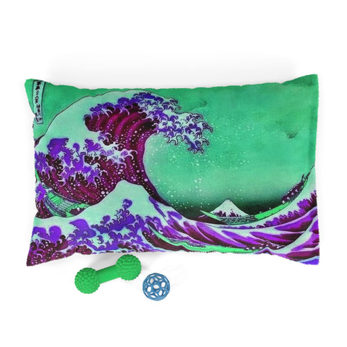 Purple Great Wave - Pet Bed