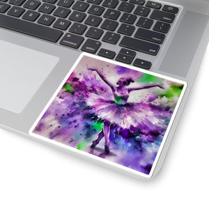 Polychrome Ballet Purple - Vinyl Square Sticker