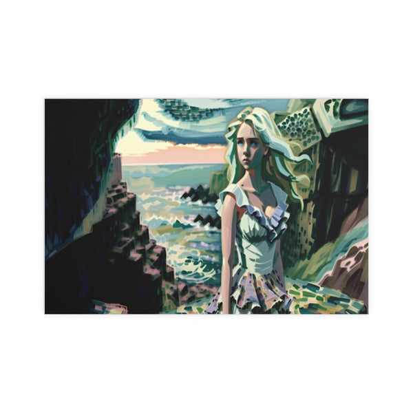 Cliff Over The Sea - Silk Poster