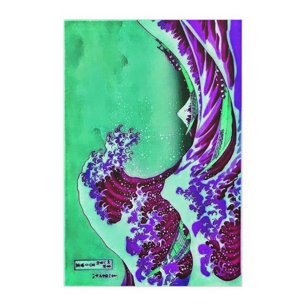 Purple Great Wave - Silk Poster