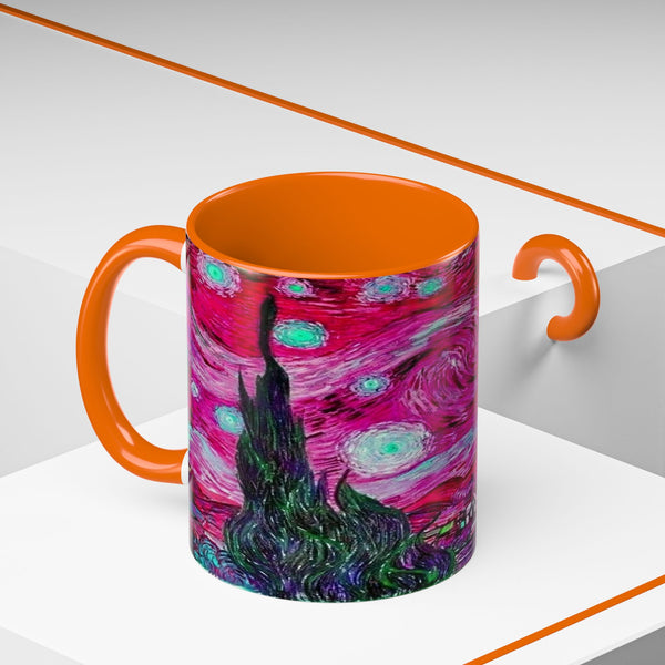 Star Night Fuchsia - Coffee Mug - 11oz