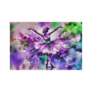 Polychrome Ballet Purple - Silk Poster