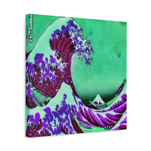 Purple Great Wave - Canvas Poster