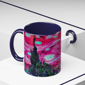 Star Night Fuchsia - Coffee Mug - 11oz