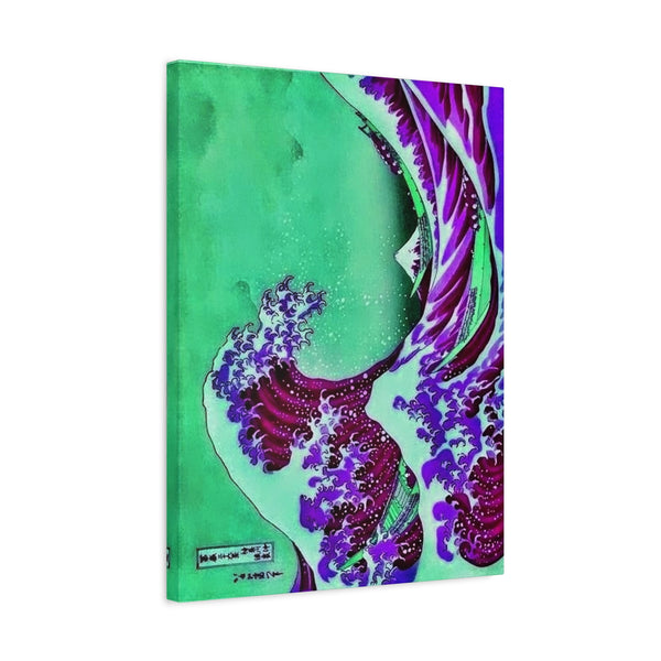 Purple Great Wave - Canvas Poster
