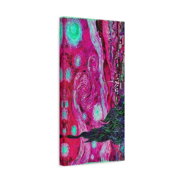 Star Night Fuchsia - Canvas Poster