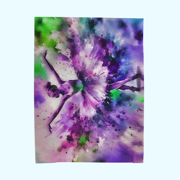 Polychrome Ballet Purple - Velveteen Plush Blanket
