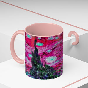Star Night Fuchsia - Coffee Mug - 11oz