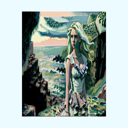 Cliff Over The Sea - Matte Poster