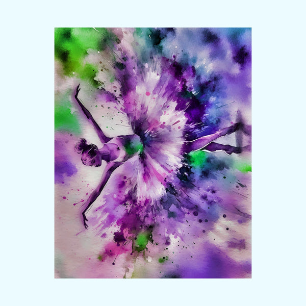Polychrome Ballet Purple - Matte Poster